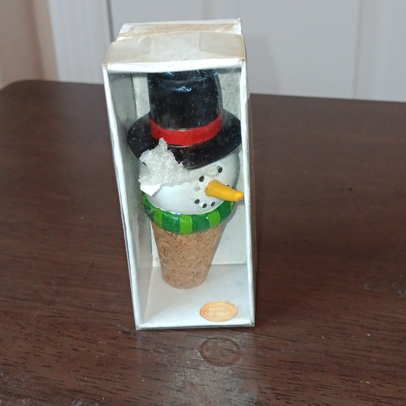 Wine Bottle Cork Stopper Corningware Snowman Wine Stopper - Picture 11 of 11